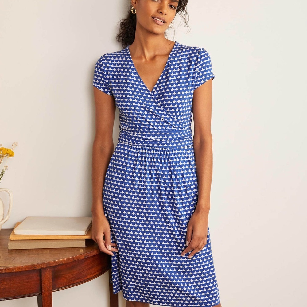 Boden Lola Jersey Faux Wrap Midi Dress